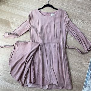 Everly Mauve Wrap tie dress